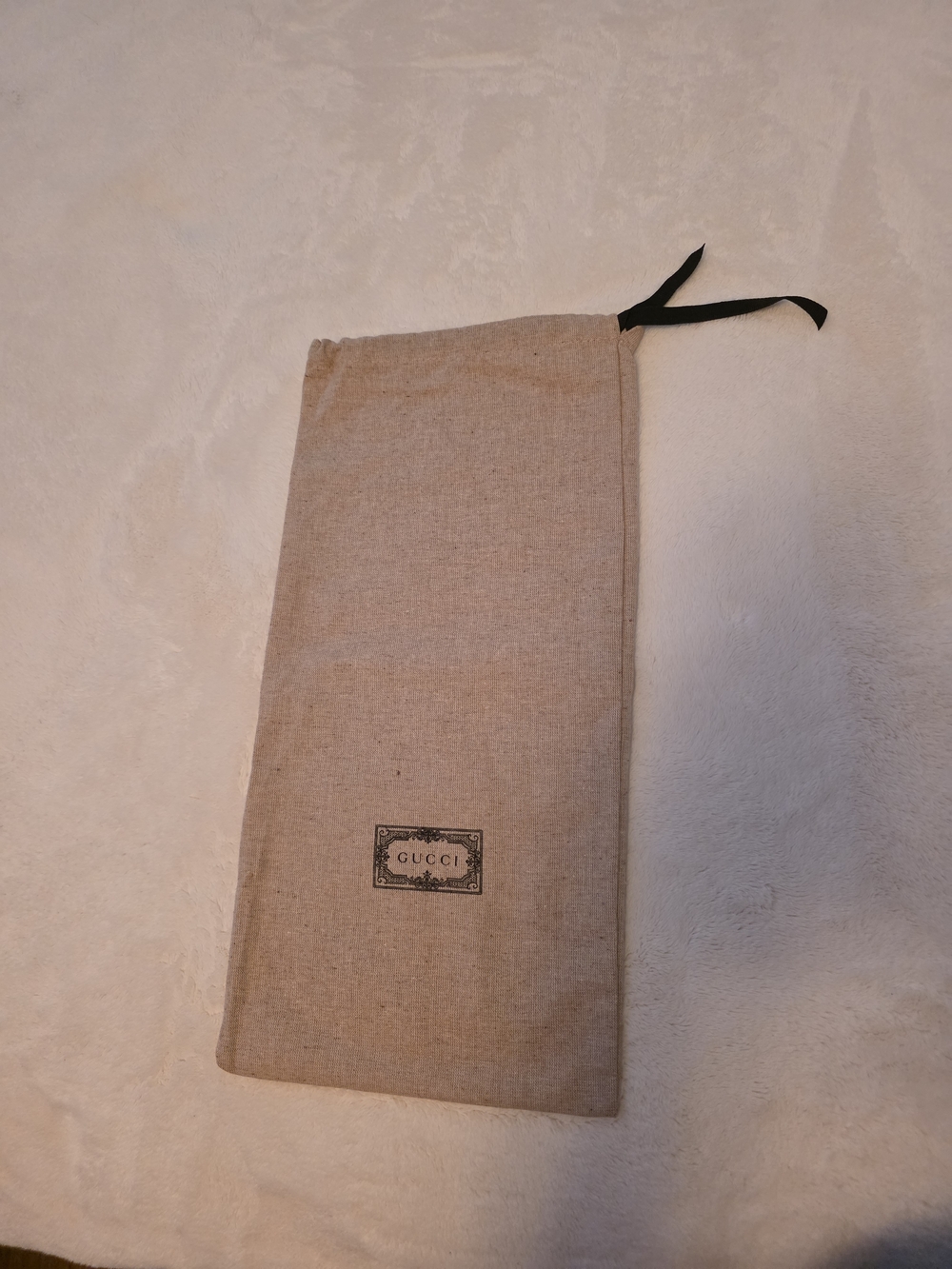GUCCI Authentic  Canvas Dust Bag Beige Drawstring Storage Pouch